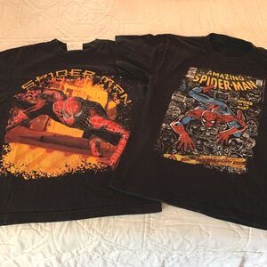 Marvel | Boys Spider-Man Black Graphic Print T shirts Size M